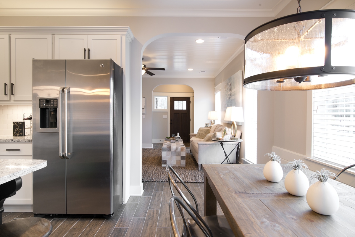 new home in Montevallo Park - decorated model home kitchen